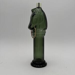 Vintage Avon Pony Post Decanter Tribute After Shave Green 1970s